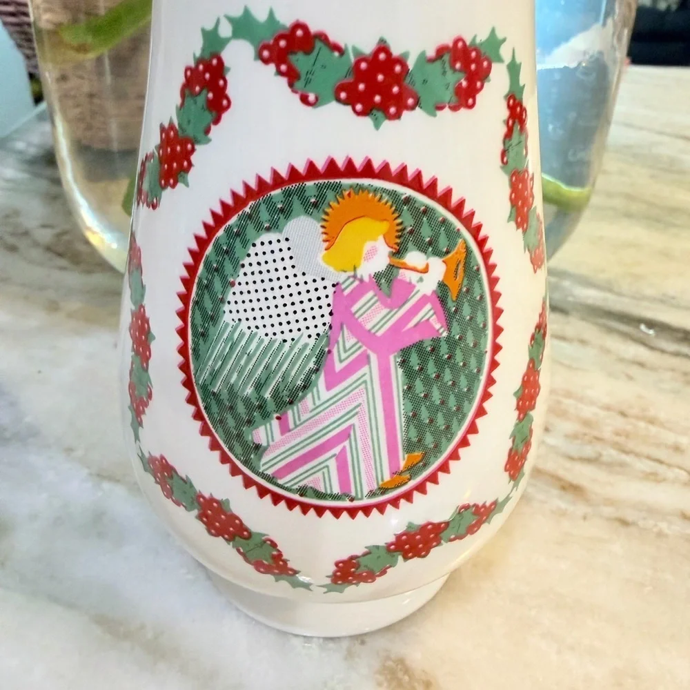 Vintage 1983 Portmeirion Spirit Of Christmas Vase By Susan Williams-Ellis